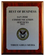 Three Girls Media Receives 2011 Best of Business Award