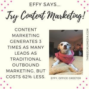 Effy Says…Try Content Marketing!