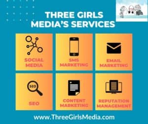 Three Girls Media New Services Graphic